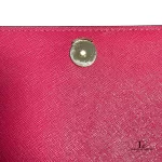 Tory Burch coral pink leather clutch with gold-tone chain, flap interior and gold-tone clasp