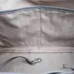 Michael Kors Selma grey Saffiano satchel, interior lining