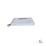 Marc by Marc Jacobs white leather zip-around long wallet, slim side profile