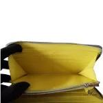 Celine taupe leather long zip-around wallet, opened to show interior compartments