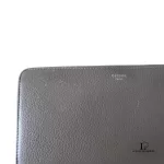 Celine taupe leather long zip-around wallet, grained leather front