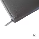 Celine taupe leather long zip-around wallet, zip pull