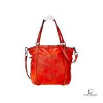 Coach orange patent leather two-way tote bag, view 2