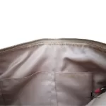 Coach Kristin signature hobo bag with salmon pink leather trim, interior lining