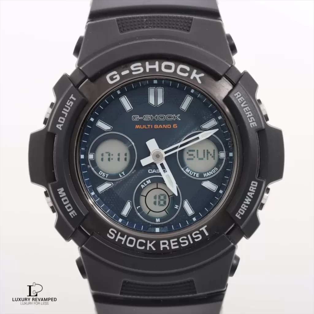 Pre-loved Casio G-Shock AWG-M100SB mens watch, front view – secondhand designer, NZ