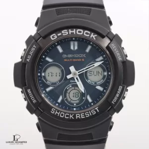Pre-loved Casio G-Shock AWG-M100SB mens watch, front view – secondhand designer, NZ