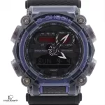 Pre-loved Casio G-Shock GA-900TS stainless steel and nylon mens watch, front view – secondhand designer, NZ