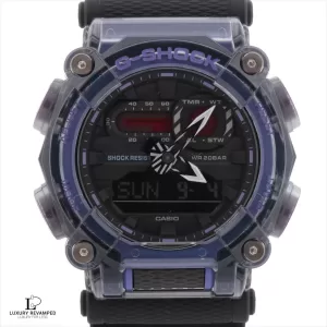 Pre-loved Casio G-Shock GA-900TS stainless steel and nylon mens watch, front view – secondhand designer, NZ