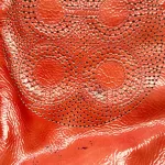 Coach orange patent leather two-way tote bag, view 5