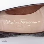 Salvatore Ferragamo Vara brown leather pumps, size US 6.5 B, view 9