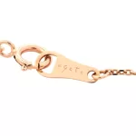 agete diamond butterfly 10K pink gold necklace, view 4