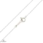 4°C coloured stone 10K white gold necklace, view 4