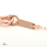 4°C citrine and diamond 10K pink gold necklace, view 4