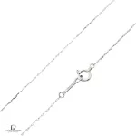 4°C diamond heart 10K white gold necklace, view 3