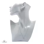 4°C diamond heart 10K white gold necklace, view 5