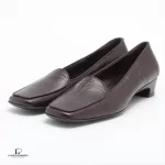 Salvatore Ferragamo Gancini espresso brown pebbled calf pumps, unused, size US 5.5, view 2