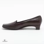 Salvatore Ferragamo Gancini espresso brown pebbled calf pumps, unused, size US 5.5, view 5