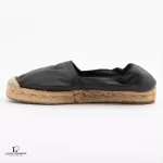 Hermes black leather espadrille, view 3