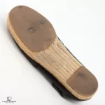 Hermes black leather espadrille, view 9