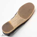 Hermes black leather espadrille, view 8