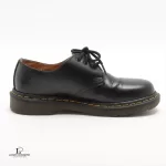 Dr. Martens black smooth leather 3 eye shoes, size UK 5, view 4
