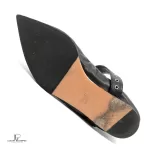 Valentino Garavani black leather pointed-toe ballet flats, size 36, view 7