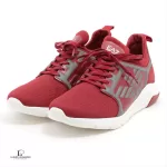 Emporio Armani EA7 red and white mesh men's sneakers, size US 9.5, view 2