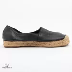 Hermes black leather espadrille, view 4