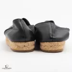 Hermes black leather espadrille, view 5