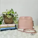 Furla blush pink leather chain shoulder bag, view 7