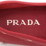 Prada red leather loafers, size 36.5, view 8