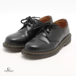 Dr. Martens black smooth leather 3 eye shoes, size UK 5, view 2