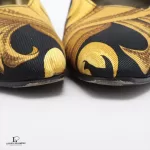 Hermes yellow and black scarf fabric flat shoes, size 36, view 10