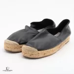 Hermes black leather espadrille, view 2