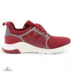 Emporio Armani EA7 red and white mesh men's sneakers, size US 9.5, view 7