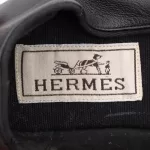 Hermes black leather espadrille, view 10