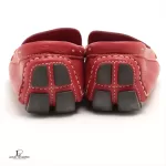Prada red leather loafers, size 36.5, view 3