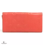Louis Vuitton Monogram Amplant Empreinte red orange long wallet M60302, view 2
