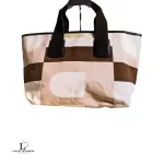 Bally geometric print cream and brown canvas shopper bag, view 13
