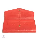 Louis Vuitton Monogram Amplant Empreinte red orange long wallet M60302, view 3