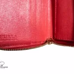 Furla red Saffiano leather short zip wallet, view 3
