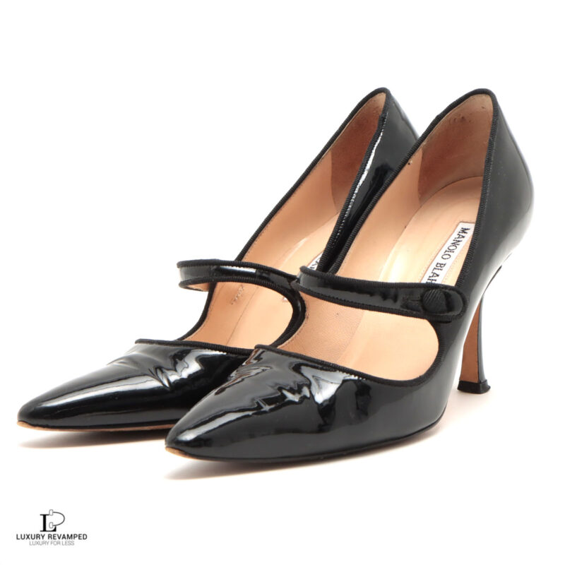 MANOLO BLAHNIK Campari Patent Leather Pumps (Made in Italy) - Luxury ...