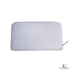 Furla light grey leather long zip wallet, view 2