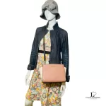 Michael Kors colour block pinkish brown and cream Saffiano leather shoulder bag, view 10