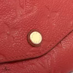 Louis Vuitton Monogram Amplant Empreinte red orange long wallet M60302, view 10