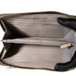 Coach white and light brown cross-grain leather accordion long zip wallet, view 3