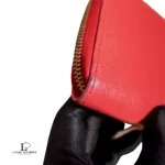 Furla red Saffiano leather short zip wallet, view 10