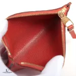 Louis Vuitton Monogram Amplant Empreinte red orange long wallet M60302, view 7