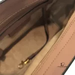 Michael Kors colour block pinkish brown and cream Saffiano leather shoulder bag, view 8