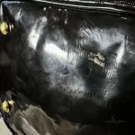 Louis Vuitton Limited Edition Mahina Surya XL black perforated patent leather hobo bag M95796, view 21